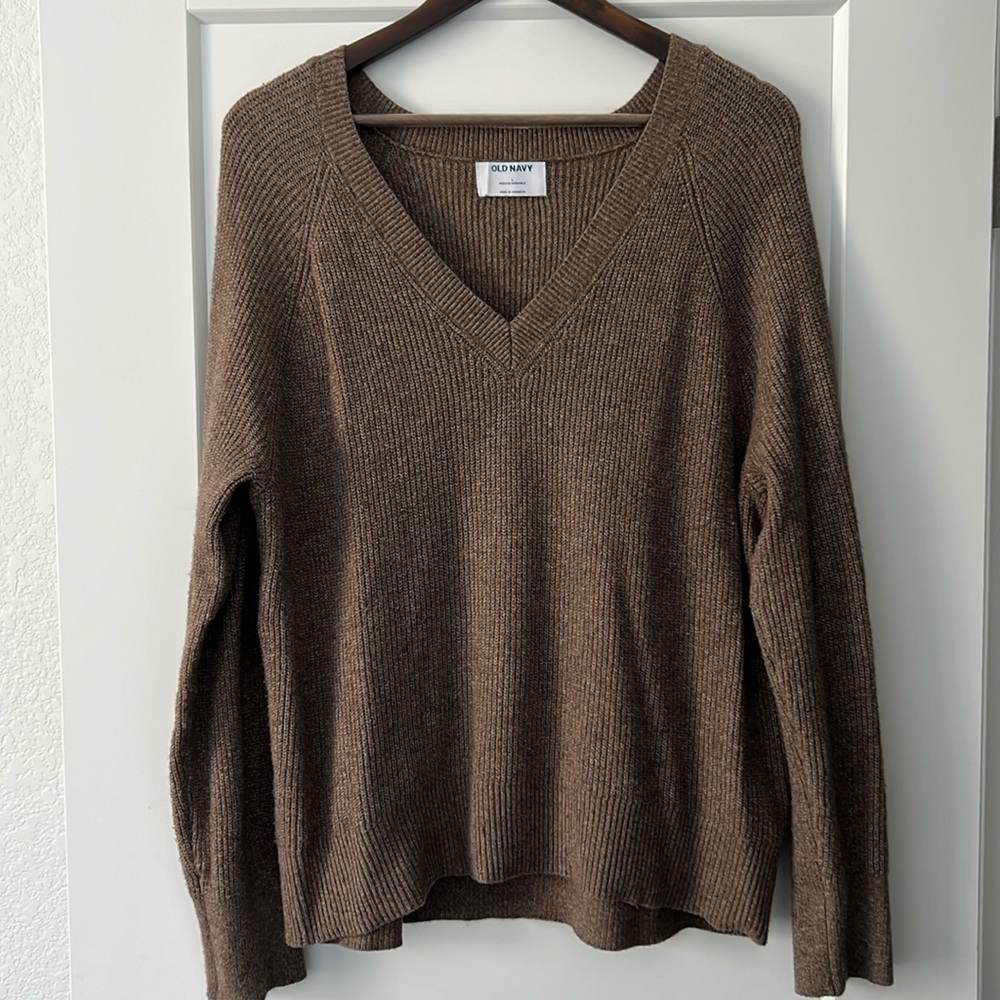 Old Navy V Neck Brown Sweater